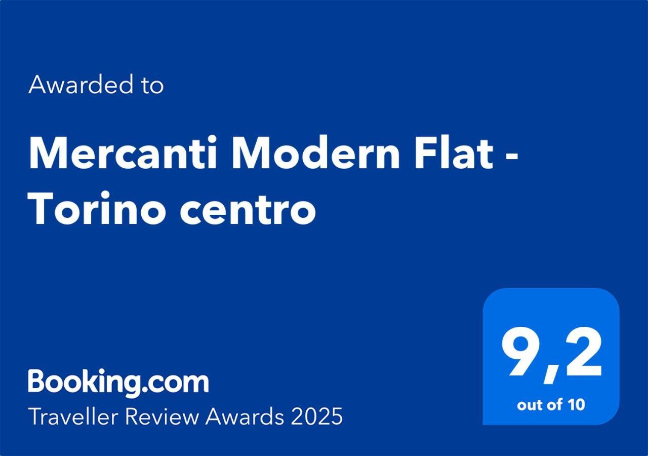 Mercanti Modern Flat - Balcony - Torino Centro Eksteriør billede